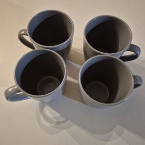 Sleek Gray Ceramic Mug Set